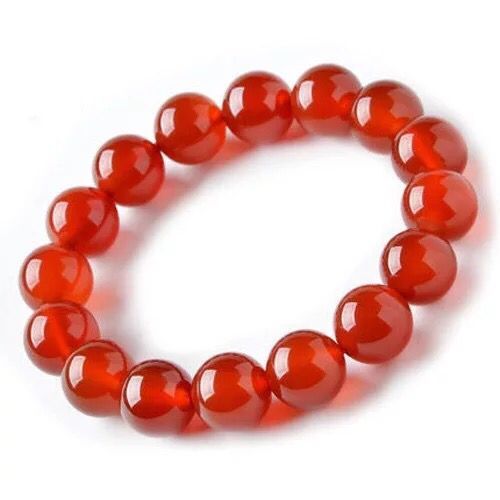 2020 New Agate 12mm Crystal Bracelet Round Shape Natural Stone Bracelet Crystal Women Beads Stretch Bracelet Red Green Gem Beads