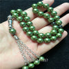 2020 New Arrival 8mm Blackish Green Color Pearl Shell Tridacna Stone Round Shape 33 Prayer Beads Islamic Muslim Tasbih Allah