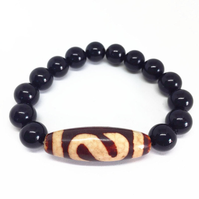2020 New Arrival Agate Bracelet Fortune Men/Money Hook Dzi Beads Amulet Tibetan Dzi Beads Bracelet for Men and Women Bring Lucky