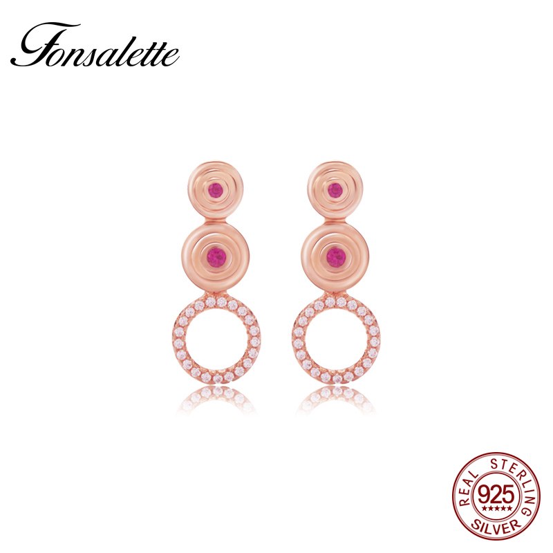 2020 New Arrival Earings High Quality Pure 925 Sterling Silver Ruby Drop Earring For Women Angel Earrings Gift ZK40