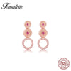 2020 New Arrival Earings High Quality Pure 925 Sterling Silver Ruby Drop Earring For Women Angel Earrings Gift ZK40