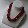 2021  Jewelry Red Pearl Crystal Cz Glass Seed Bead Choker Necklace Women Gift