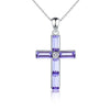2020 New Arrival High Quality Fashion Shiny Zircon Cross 925 Sterling Silver Ladies`Pendant Necklaces Jewelry Women Gift
