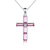 2020 New Arrival High Quality Fashion Shiny Zircon Cross 925 Sterling Silver Ladies`Pendant Necklaces Jewelry Women Gift