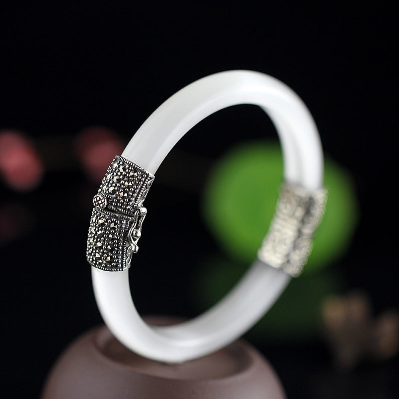 2020 New Arrival Limited Round Women Wedding Armbanden Voor Vrouwen 925 Sterling Thai Bangkok Eye Stone Bracelet & Bangle