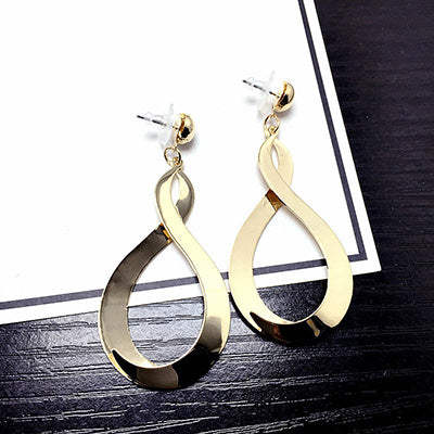 2020 New Arrival Metal 8 Shape Earring Women Round Circle Drop Earrings for Women Girls Unique Party Jewelry Gift 2E056