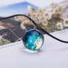 2020 New Arrival Nebula Space Universe Galaxy Necklace Women Girls Wholesale Glass Ball Choker Pendant Rope Chain Gift 2C0193