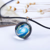 2020 New Arrival Nebula Space Universe Galaxy Necklace Women Girls Wholesale Glass Ball Choker Pendant Rope Chain Gift 2C0193