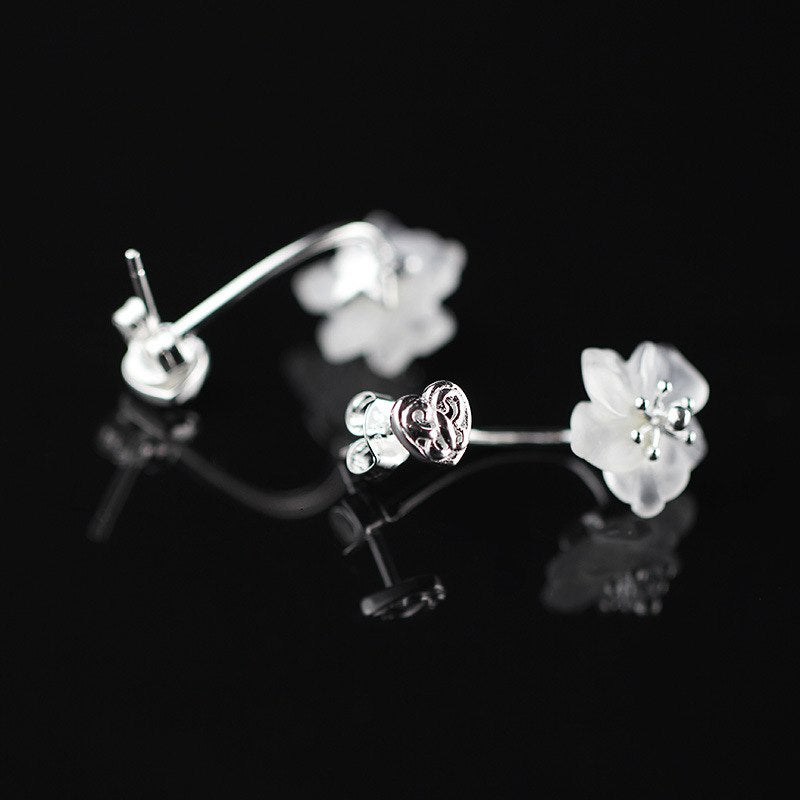 2020 New Arrival Real Earings Fashion Jewelry Products S925 Pure Ornaments Ladies Fashion Exquisite Aesthetic Crystal Ear Nail