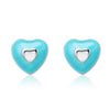 2020 New Arrival Romantic Blue/Pink Love Heart 925 Sterling Silver Ladies Stud Earrings Jewelry Drop Shipping Valentine'S Day
