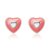 2020 New Arrival Romantic Blue/Pink Love Heart 925 Sterling Silver Ladies Stud Earrings Jewelry Drop Shipping Valentine'S Day