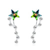 2020 New Arrival Shiny CZ Zircon Star 925 Sterling Silver Ladies Women Drop Earrings Female Fine Jewelry