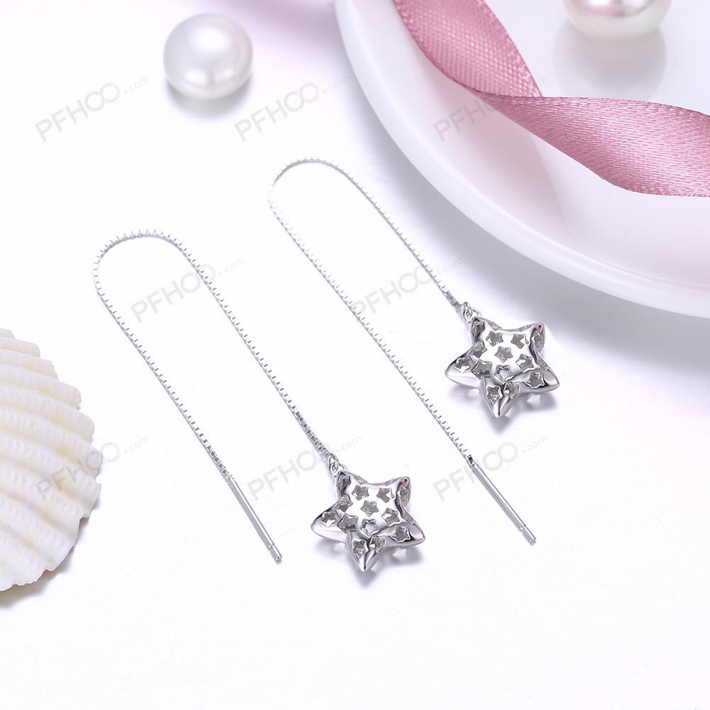 2020 New Arrival Star shape Silver 925 sterling Drop Earrings Trendy Star Women Party fine jewelry gifts