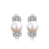2020 New Arrival Women's 925 Sterling Silver Earrings Pearl Earrings Zirconia Stone Cute Little Pearl Jewelry