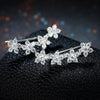 2020 New Arrival luxury Flower Zircon Silver 925 sterling Stud Earrings for Women Plant Trendy Party fine jewelry girls gift