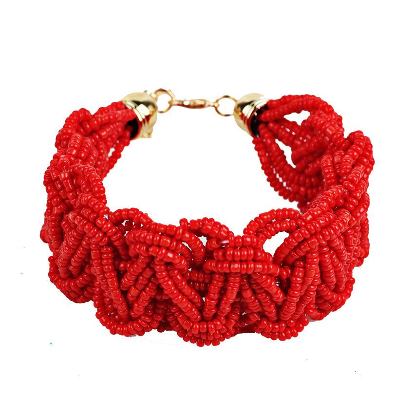 2020 New Bohemia Retro Bracelet For Women Pure Handmade Bead Multicolor Charm Vintage Cuff Bracelets & Bangles Fine Jewelry