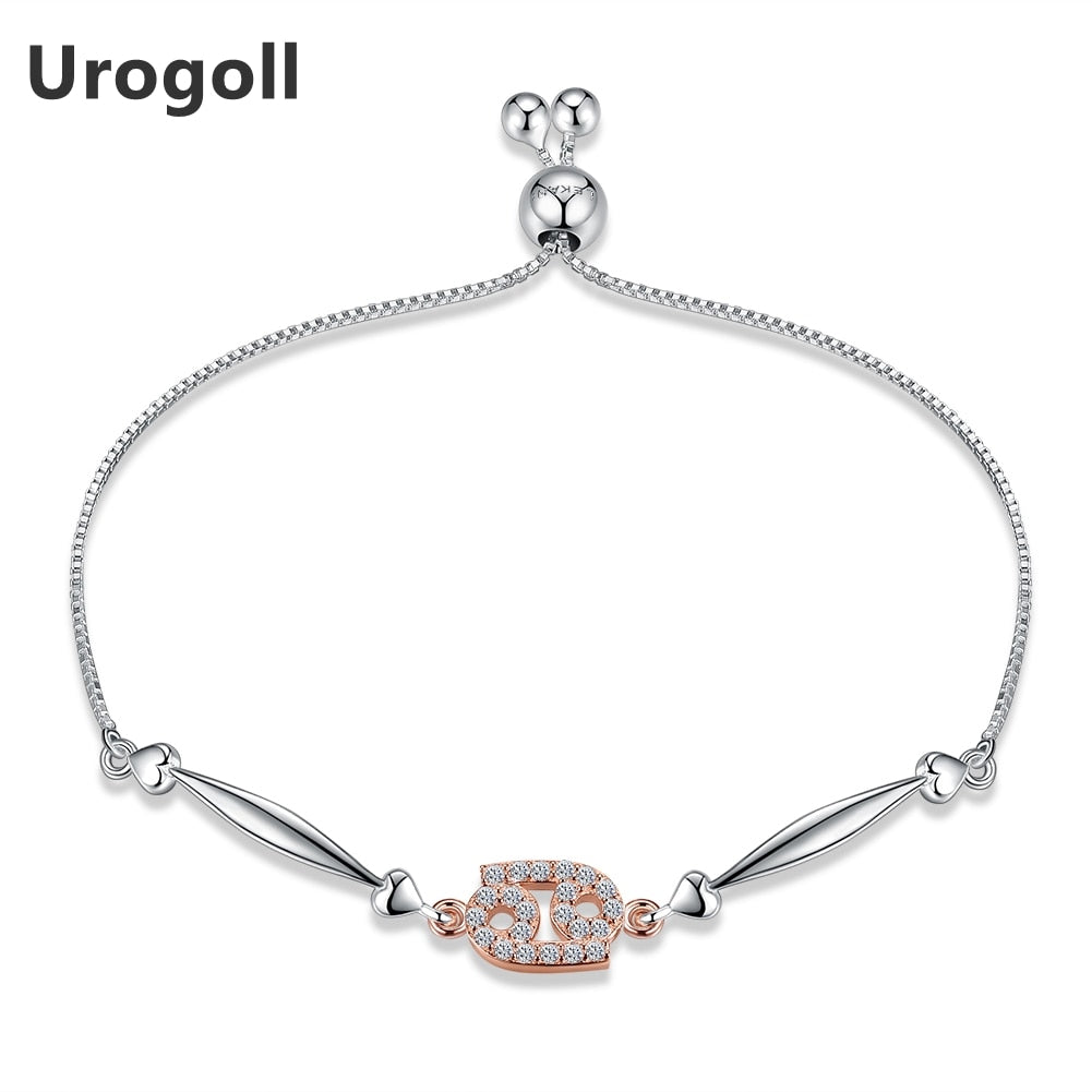 2020 New Cancer Charm Bracelets 925 Sterling Silver Pull Tie Chain Bracelet for women Resizable Fashion Jewelry Gifts