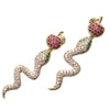 2020 New Design Snake Eat Apple Animal Long Drop Earring Woman Girl Statement Drop Earring Bohemia Boho Christmas Gift