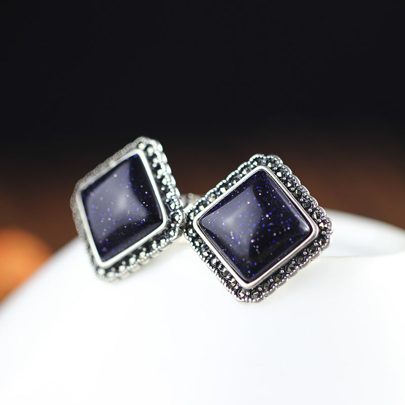 2020 New Earings Fashion Jewelry Product Thai Wholesale 925 Sterling Jewelry Elegant Delicate Lady Sandstone Ear Clip