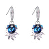 2020 New Earrings 6 Colors Crystal From Austrian Fashion ice flower zircon earrings Fine Jewelry fit Original Woman Earrings