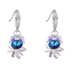 2020 New Earrings 6 Colors Crystal From Austrian Fashion ice flower zircon earrings Fine Jewelry fit Original Woman Earrings