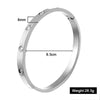 2020 New B043 316L Stainless Steel Cuff Bracelet For Women Tension Setting CZ Bracelets & Bangles 3 Colors Choices