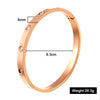 2020 New B043 316L Stainless Steel Cuff Bracelet For Women Tension Setting CZ Bracelets & Bangles 3 Colors Choices