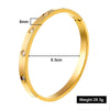 2020 New B043 316L Stainless Steel Cuff Bracelet For Women Tension Setting CZ Bracelets & Bangles 3 Colors Choices