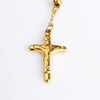 2022 FINE4U N052 Cross Pendant Necklace For Men Women 316L Stainless Steel Rosary Beads Necklace Religious Jewelry