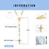 2022 FINE4U N052 Cross Pendant Necklace For Men Women 316L Stainless Steel Rosary Beads Necklace Religious Jewelry