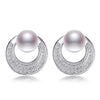 2020 New Fashion 100% Genuine Natural Pearl Earrings Pearl Jewelry With 925 Sterling Silver Earrings For Women