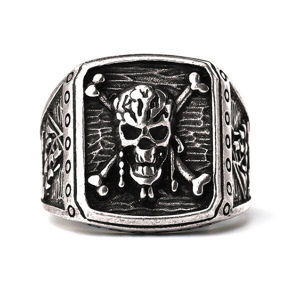 2020 New Fashion Captain Jack Pirate Skull Capitan Ring Pirates Of The Caribbean Ring Skull Ring For Men