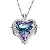 2020 New Fashion Heart Shape Design Crystal Necklace Charms Women Birthd Party Exquisite Gift Jewelry Accessories