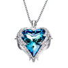 2020 New Fashion Heart Shape Design Crystal Necklace Charms Women Birthd Party Exquisite Gift Jewelry Accessories