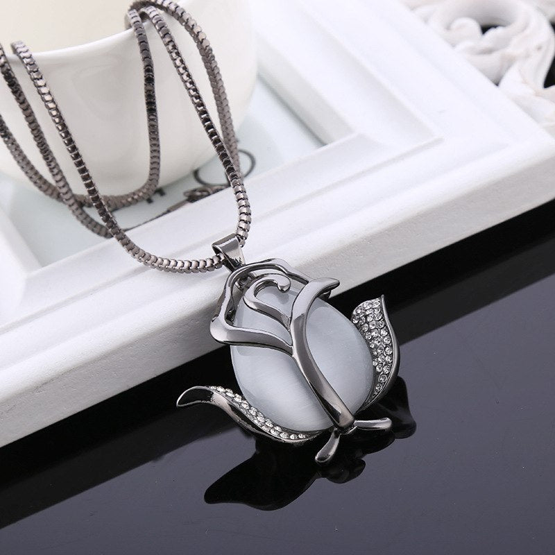2020 New Fashion Jewelry Birthd Party Fine Gifts Crystal Long Necklace Pendant European Charm Women Accessory