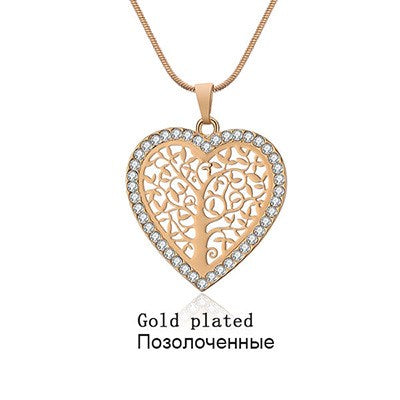 2020 New Fashion Jewelry Crystal from Swarovski Creative life tree necklace 2 Colors for Women and Female Fit Party