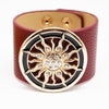 2020 New Fashion Ladies Jewelry PU Leather Adjustable Bracelet Wide Alloy Punk Retro Bracelets & Bangles Women Jewelry Gift