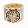 2020 New Fashion Ladies Jewelry PU Leather Adjustable Bracelet Wide Alloy Punk Retro Bracelets & Bangles Women Jewelry Gift