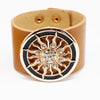 2020 New Fashion Ladies Jewelry PU Leather Adjustable Bracelet Wide Alloy Punk Retro Bracelets & Bangles Women Jewelry Gift