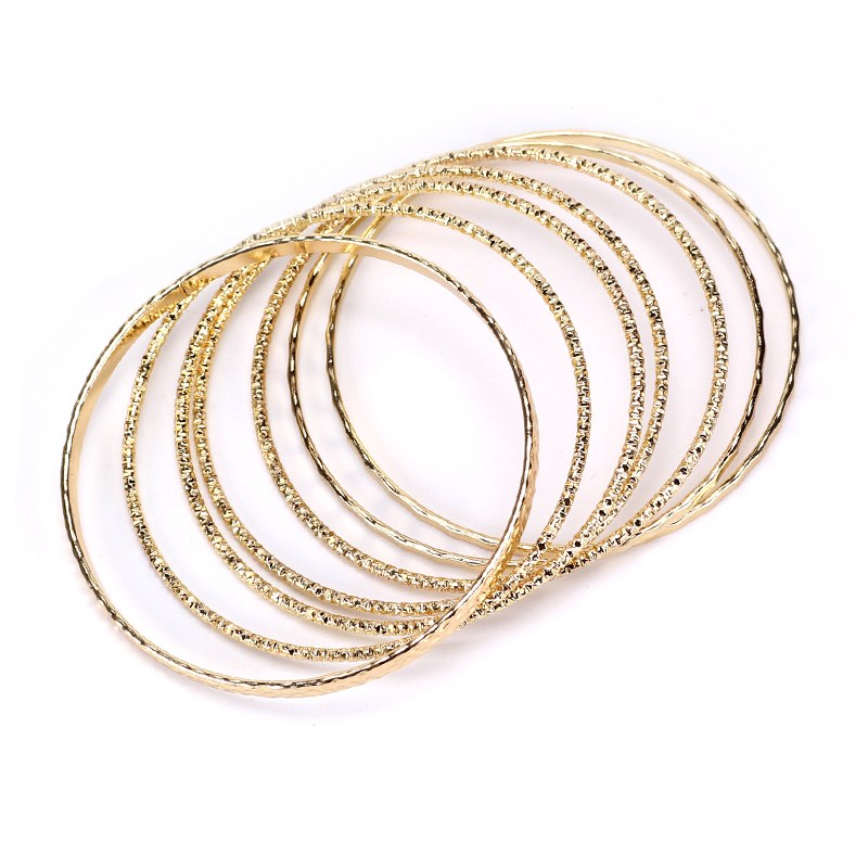 2020 New Fashion Rock Punk Indian Bangles Sets Antique Gold Silver Metal Bangle Set Women Alloy Bangle Bracelets Dropshipping