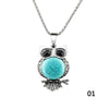 2020 New Fashion Tophus Rammel Sea Owl Round Dolphin Turtle Green Gems Pendant Woman Necklace Jewelry #273947