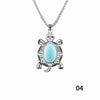 2020 New Fashion Tophus Rammel Sea Owl Round Dolphin Turtle Green Gems Pendant Woman Necklace Jewelry #273947