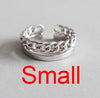 2020 New Fashion Vintage Chain Double layer Ring 925 Sterling Simple Open Ring for Women Jewelry