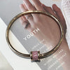 2020 New Fashion jewelry Crystal from Austrian Stylish and simple temperament titanium steel bracelet 4 Colors For Women