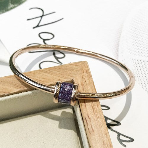 2020 New Fashion jewelry Crystal from Austrian Stylish and simple temperament titanium steel bracelet 4 Colors For Women