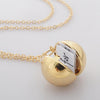 2022 New Handmade Gold Secret Message Ball Locket pendant Necklace Suspensions Friends Best Friend for Women Men Girl Gifts