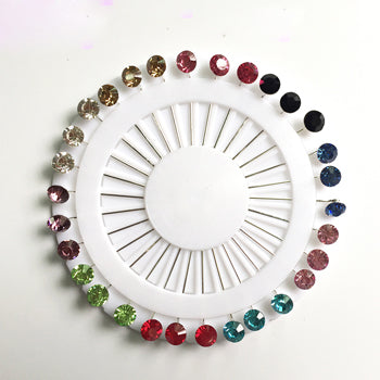 2020 New Hijab Pins Set Wholesale 30PCS Crystal Muslim Brooches For Women Safety Scarf Pins Hijab Pins Silver Jeweley Brooch