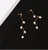 2020 New Korea Simple Tree Bent Design Pearl Earrings Fairy Wild Stud Earrings