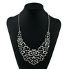 2020 New Metallic Hollow Carved Necklace Fashion Women Bib Choker Statement Vintage Pendants Maxi Necklace Collier Femme