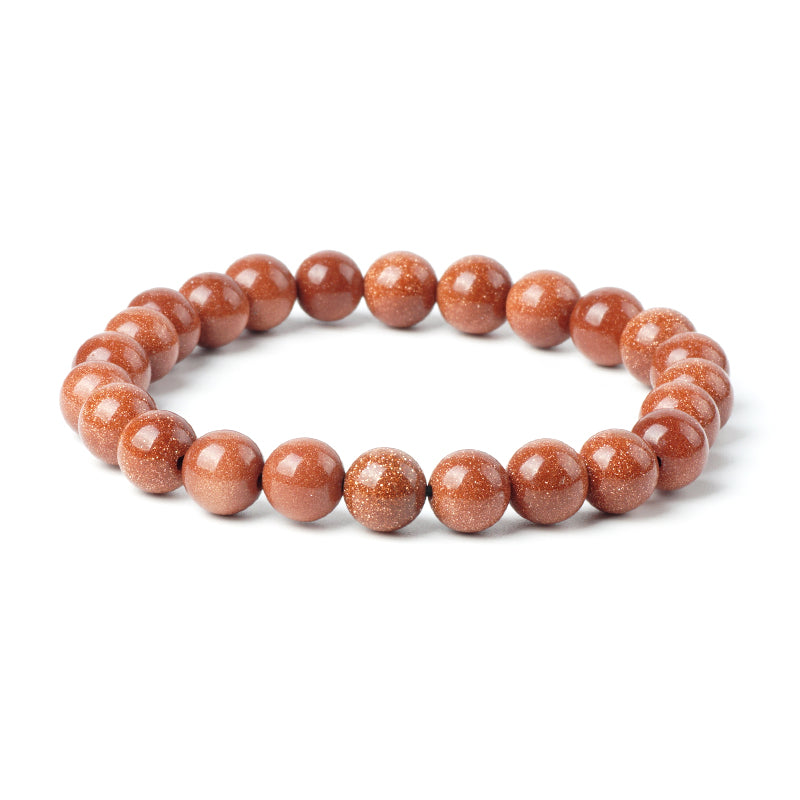 2020 New Natural Golden Aventurine Blink Bracelet Bead Stone Charms Bracelet 8mm Loose Gemstone Bracelets Jewelry for Women Men